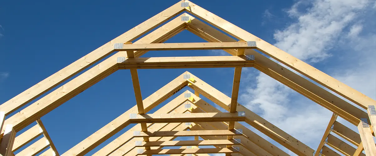 Roof trusses.