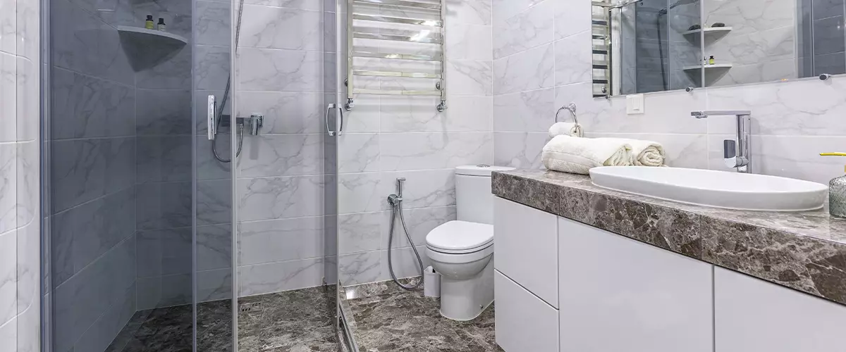 Exquisite bathroom renovation by Cornejos Builders